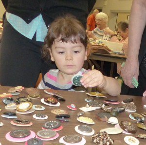 fall show second photo - Young button collector Elena Ibanez